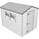 Apex A – Opposite Gable Door (Windows Left)