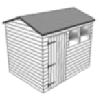 Apex B – Eaves Door Left (Windows Right)