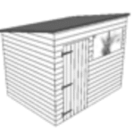 Pent A – Front Slope (Door Left, Window Right)